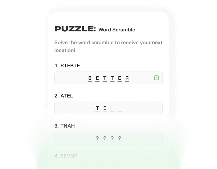 Word Scramble puzzle screen preview